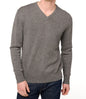 Balldiri 100% Kaschmir Herren V-Pullover 4-fädig