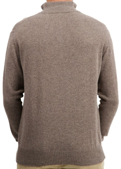 Balldiri Premium Kaschmir Herren Langarm Pullover Troyer 2-fädig