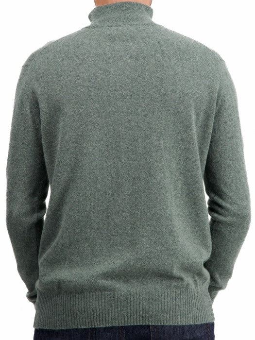 Balldiri Premium Kaschmir Herren Langarm Pullover Troyer 2-fädig