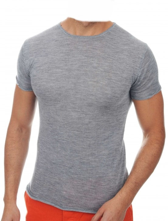 Balldiri Premium Kaschmir Herren kurzarm T-Shirt rundhals 2-fädig