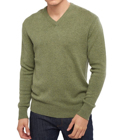 Balldiri 100% Kaschmir Herren V-Pullover 4-fädig