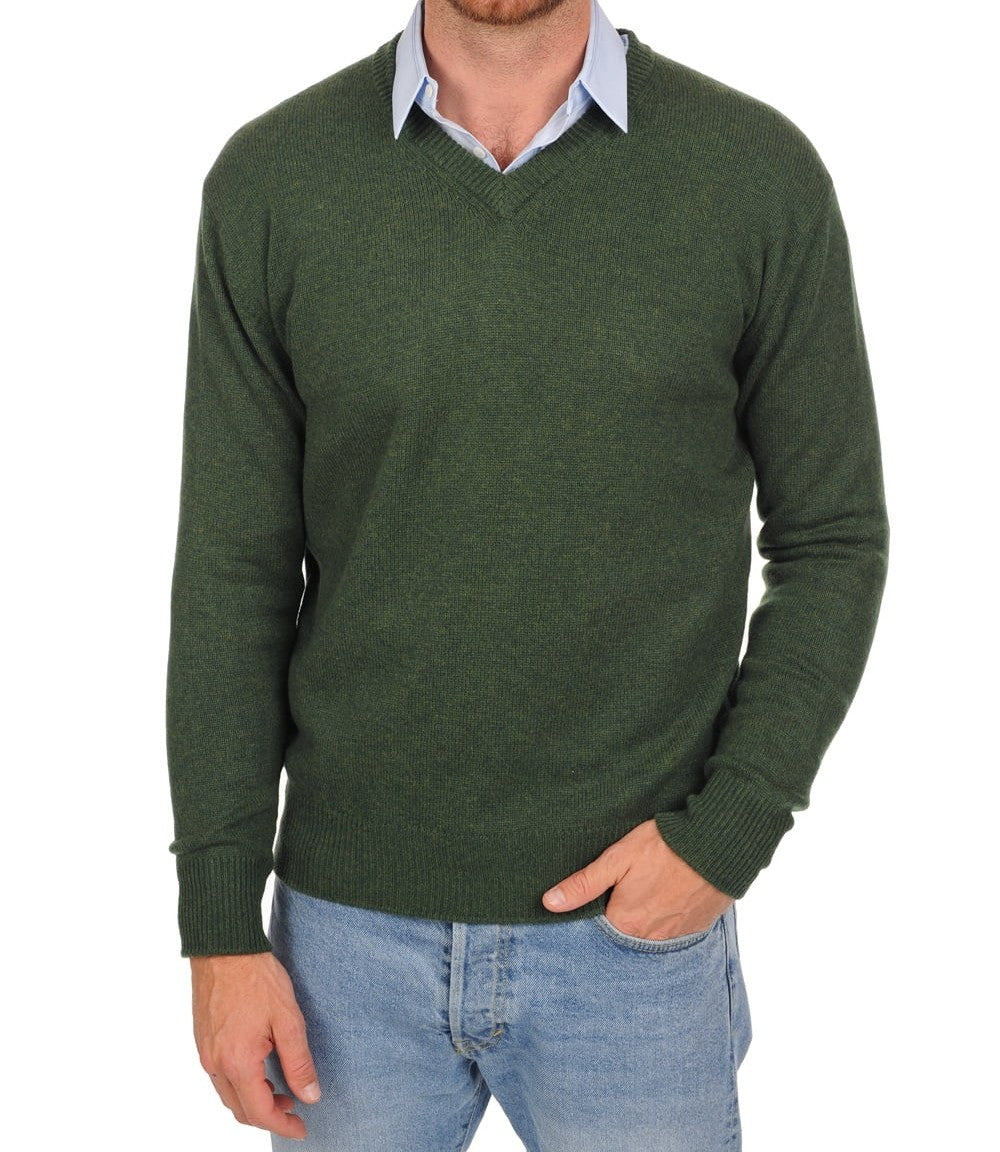 Balldiri 100% Kaschmir Herren V-Pullover 4-fädig