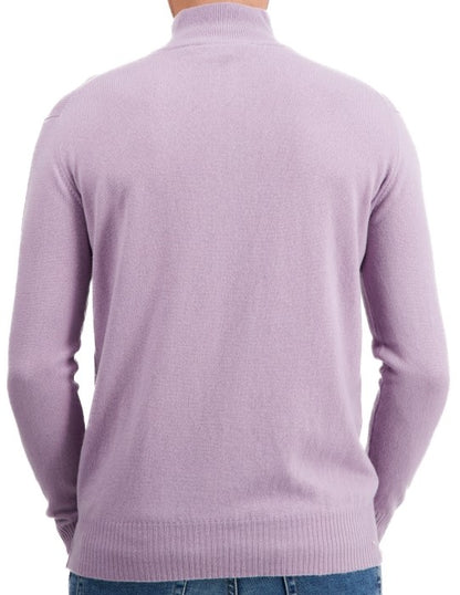 Balldiri Premium Kaschmir Herren Langarm Pullover Troyer 2-fädig