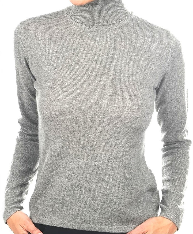 Balldiri 100% Kaschmir Damen Langarm Pullover Rollkragen o. Bündchen 2-fädig