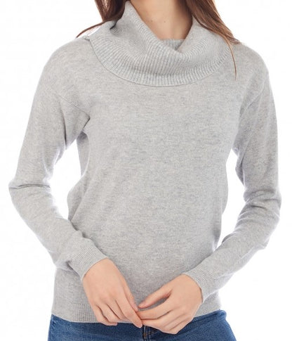 Balldiri Premium Kaschmir Damen Langarm Pullover mit großen Rollkragen 2-fädig