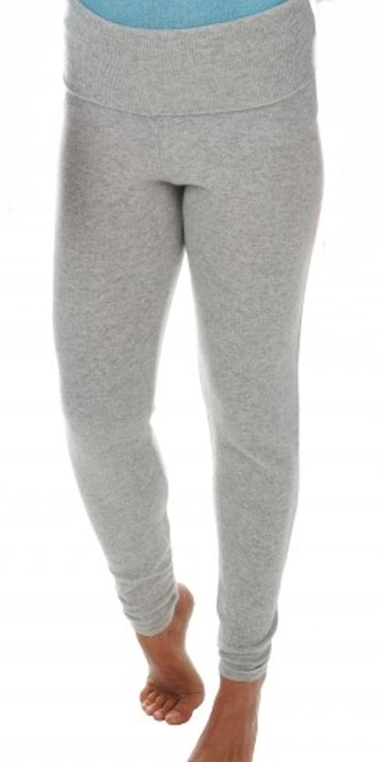 Balldiri Premium Kaschmir Damen Leggins mit Breiten Bund 2-fädig