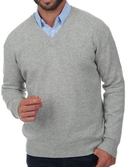 Balldiri Premium Kaschmir Herren Langarm Pullover V-Ausschnitt 4-fädig Teil 2/2