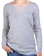 Balldiri Premium Kaschmir Damen Langarm Pullover V-Ausschnitt 6-fädig