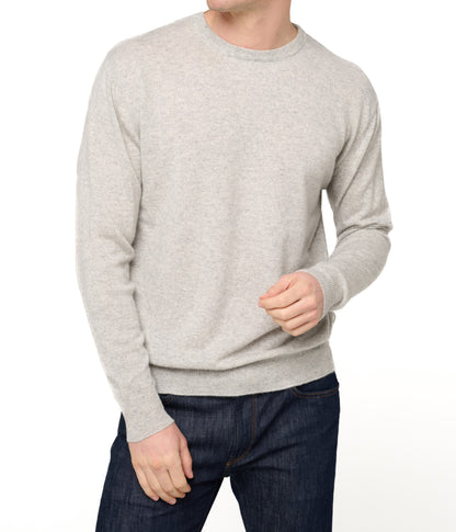 Balldiri 100% Kaschmir Herren Pullover Rundhals 2-fädig