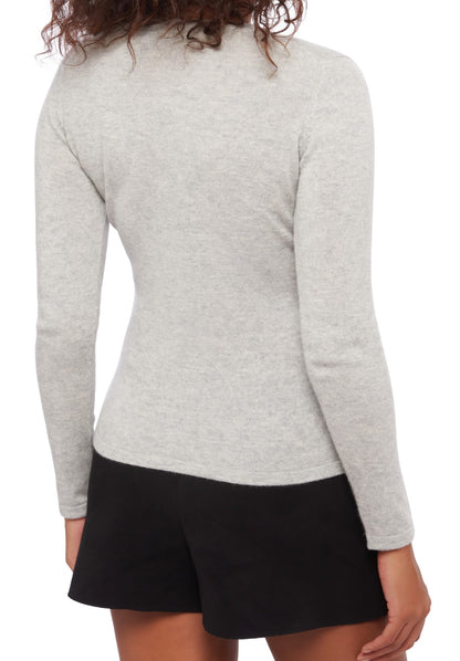 Balldiri 100% Kaschmir Damen V-Pullover 2-fädig