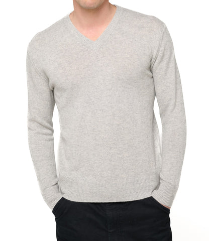 Balldiri 100% Kaschmir Herren V-Pullover 4-fädig