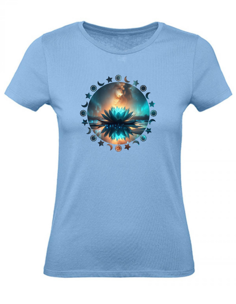 T-Shirt Damen Yoga Wellness Lotusblume XS bis 2XL