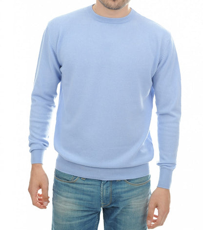 Balldiri 100% Kaschmir Herren Pullover Rundhals 2-fädig