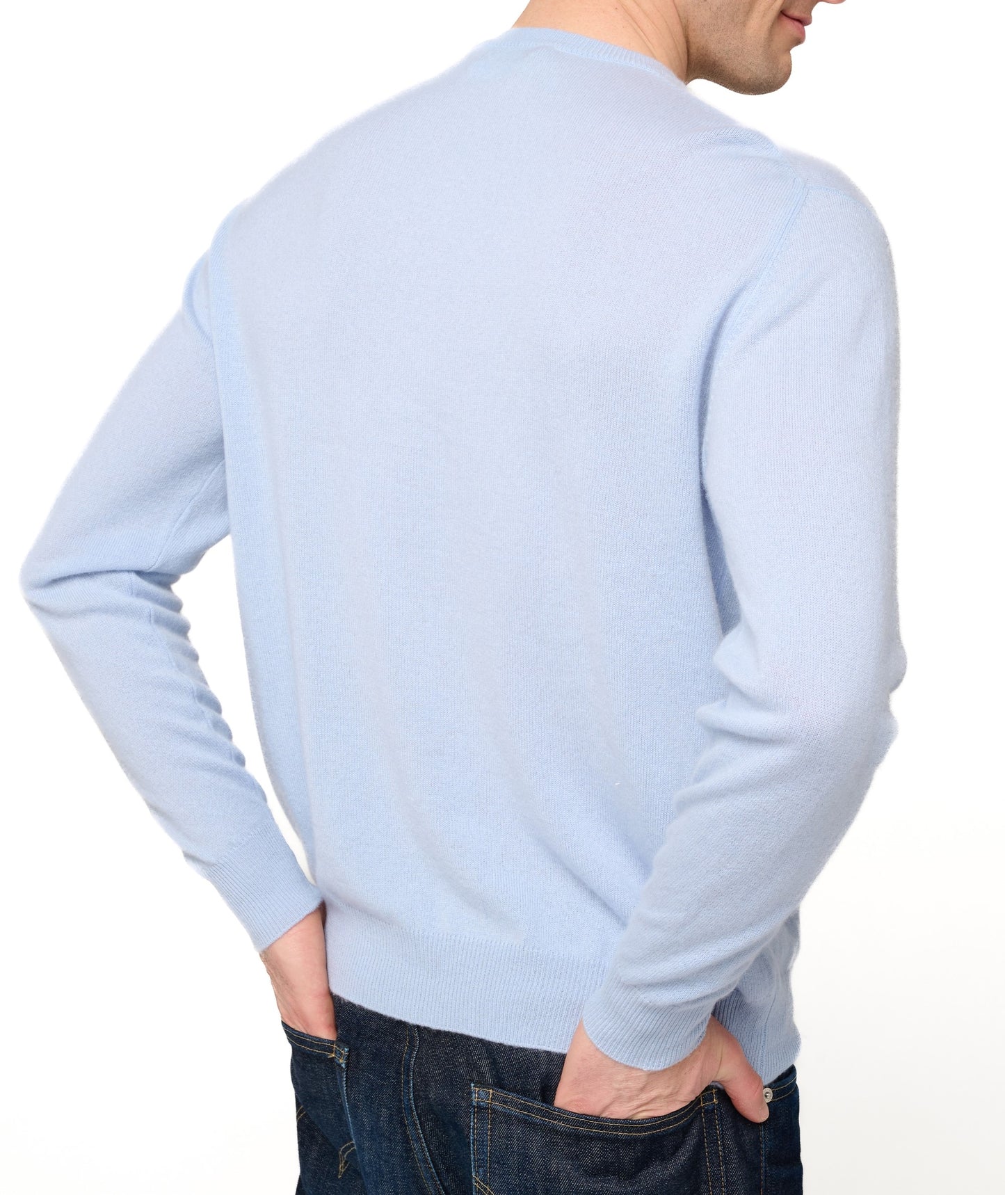 Balldiri 100% Kaschmir Herren Pullover Rundhals 2-fädig