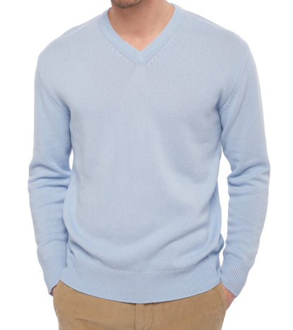 Balldiri 100% Kaschmir Herren V-Pullover 4-fädig