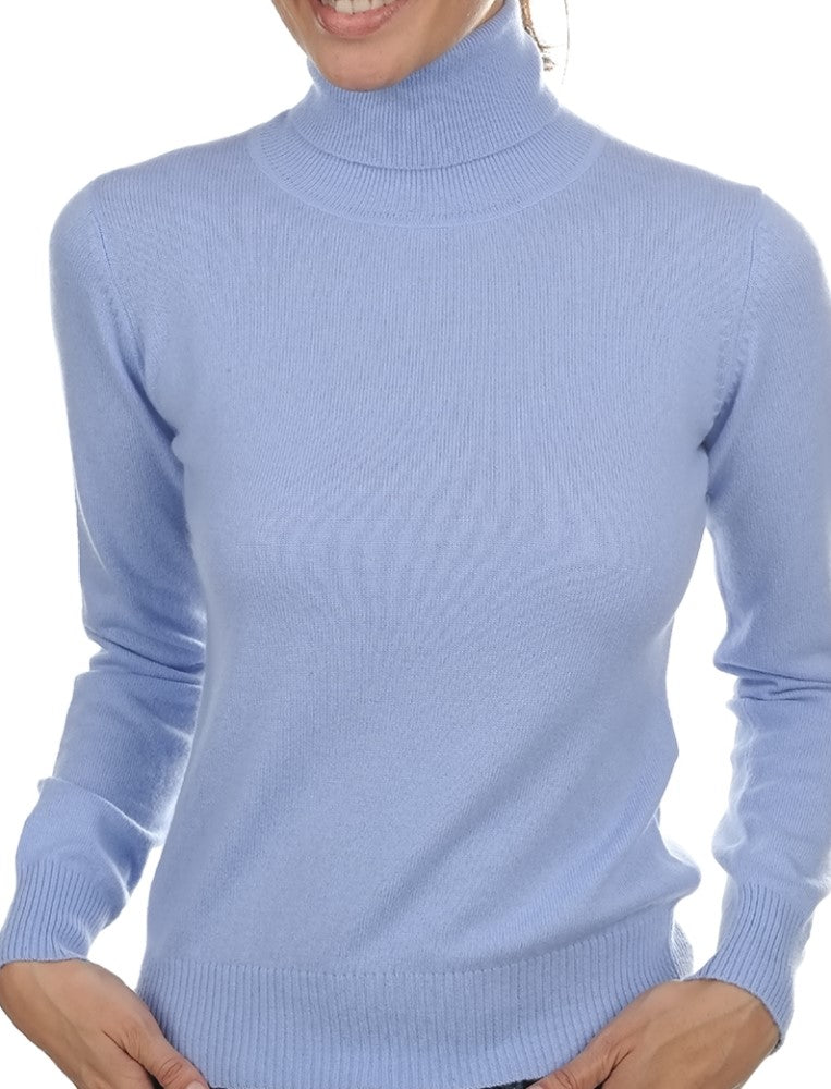 Balldiri Premium Kaschmir Damen Langarm Pullover Rollkragen mit Bündchen 2-fädig