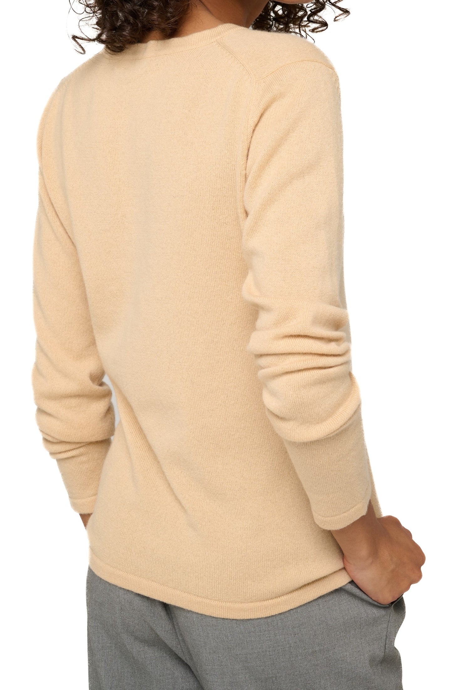 Balldiri 100% Kaschmir Damen V-Pullover 2-fädig
