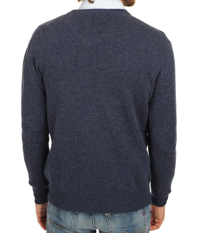 Balldiri 100% Kaschmir Herren V-Pullover 4-fädig