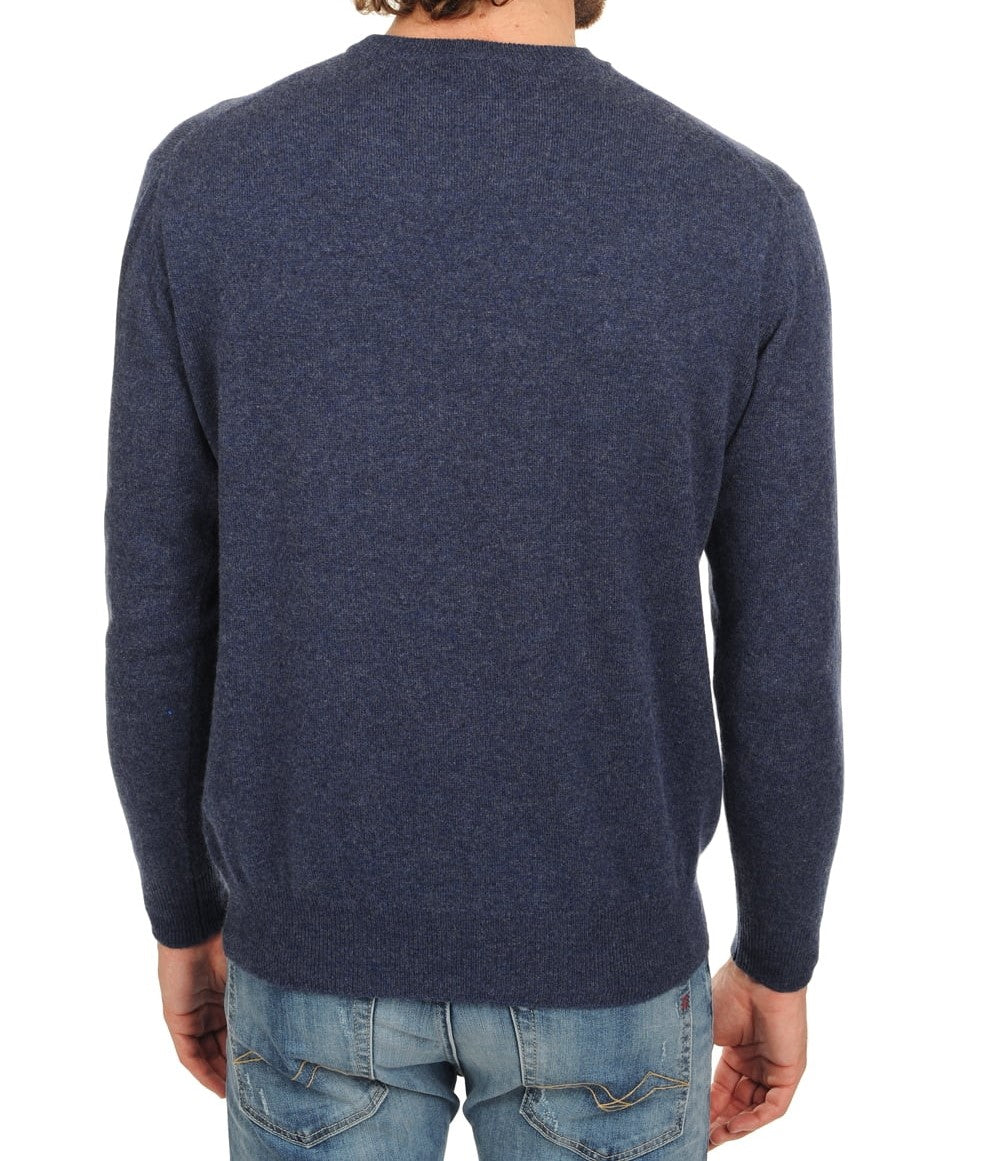 Balldiri 100% Kaschmir Herren Pullover Rundhals 2-fädig