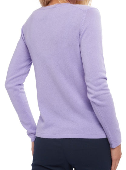 Balldiri 100% Kaschmir Damen V-Pullover 2-fädig