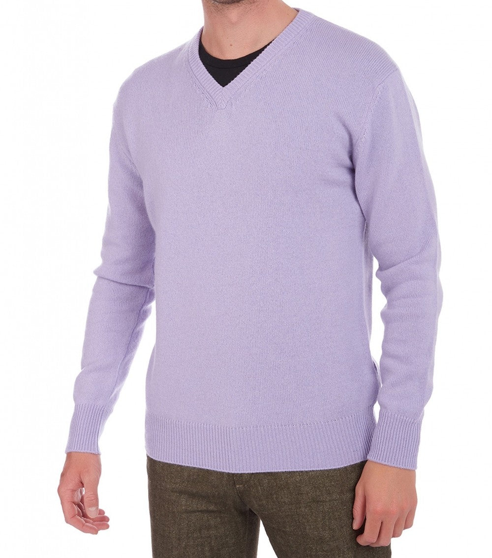 Balldiri 100% Kaschmir Herren V-Pullover 4-fädig