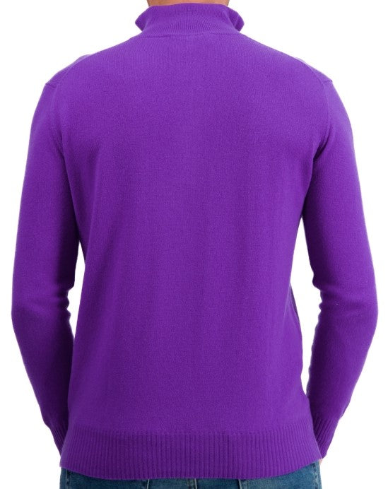 Balldiri Premium Kaschmir Herren Langarm Pullover Troyer 2-fädig