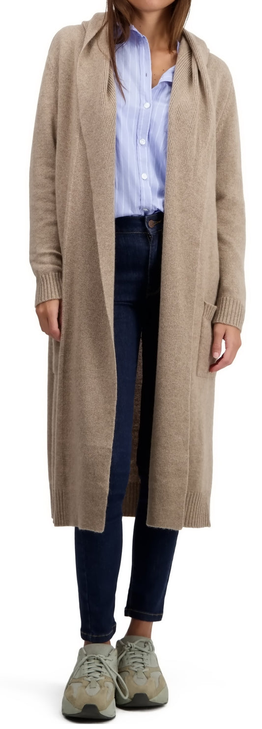 Balldiri 100% Kaschmir Damen Mantel mit Kapuze und Schalkragen 4-fädig - Balldiri & Windhound