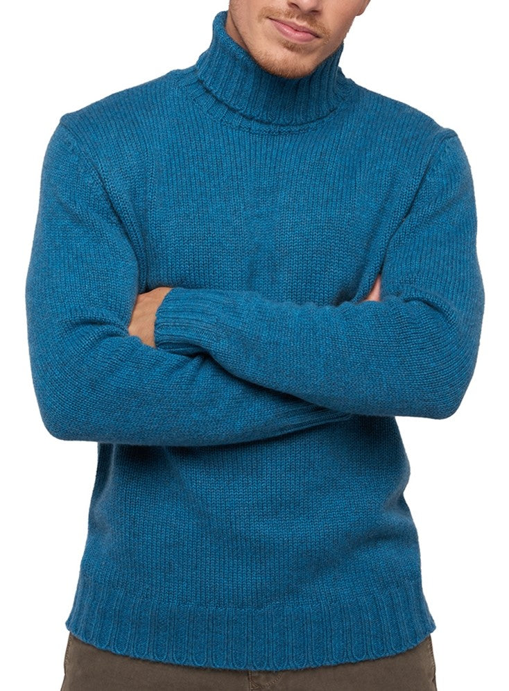 Balldiri 100% Kaschmir Herren Rollkragenpullover 10-fädig für höchsten Komfort