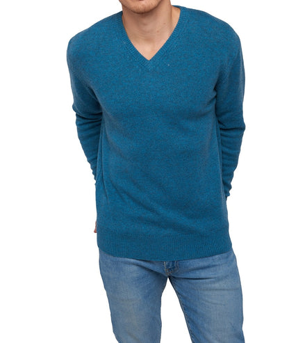 Balldiri 100% Kaschmir Herren V-Pullover 4-fädig