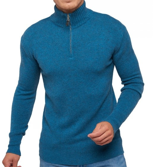 Balldiri Premium Kaschmir Herren Langarm Pullover Troyer 4-fädig