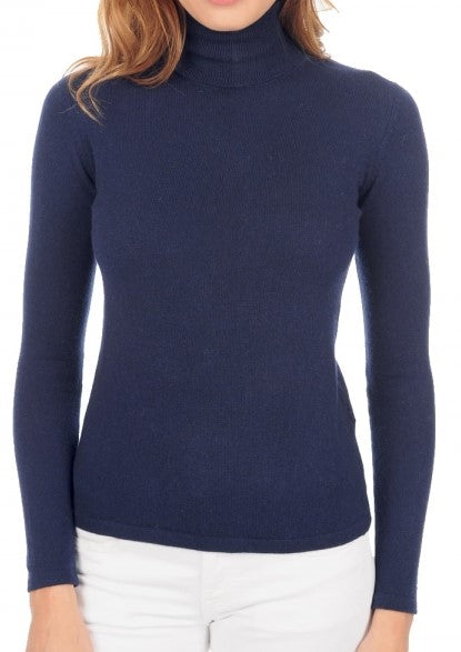 Balldiri 100% Kaschmir Damen Langarm Pullover Rollkragen o. Bündchen 2-fädig