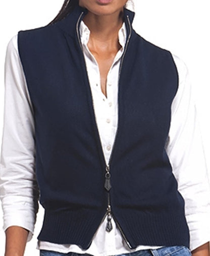 Balldiri 100% Kaschmir Weste Jacke Damen 2 fädig nachtblau XS - Balldiri & Windhound