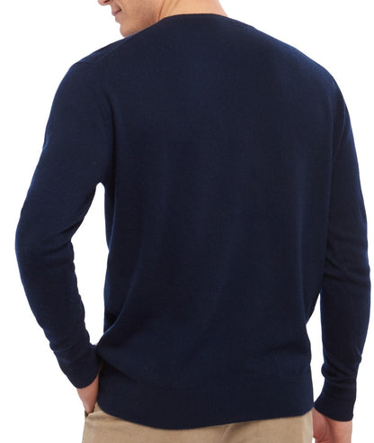 Balldiri 100% Kaschmir Herren Pullover Rundhals 2-fädig
