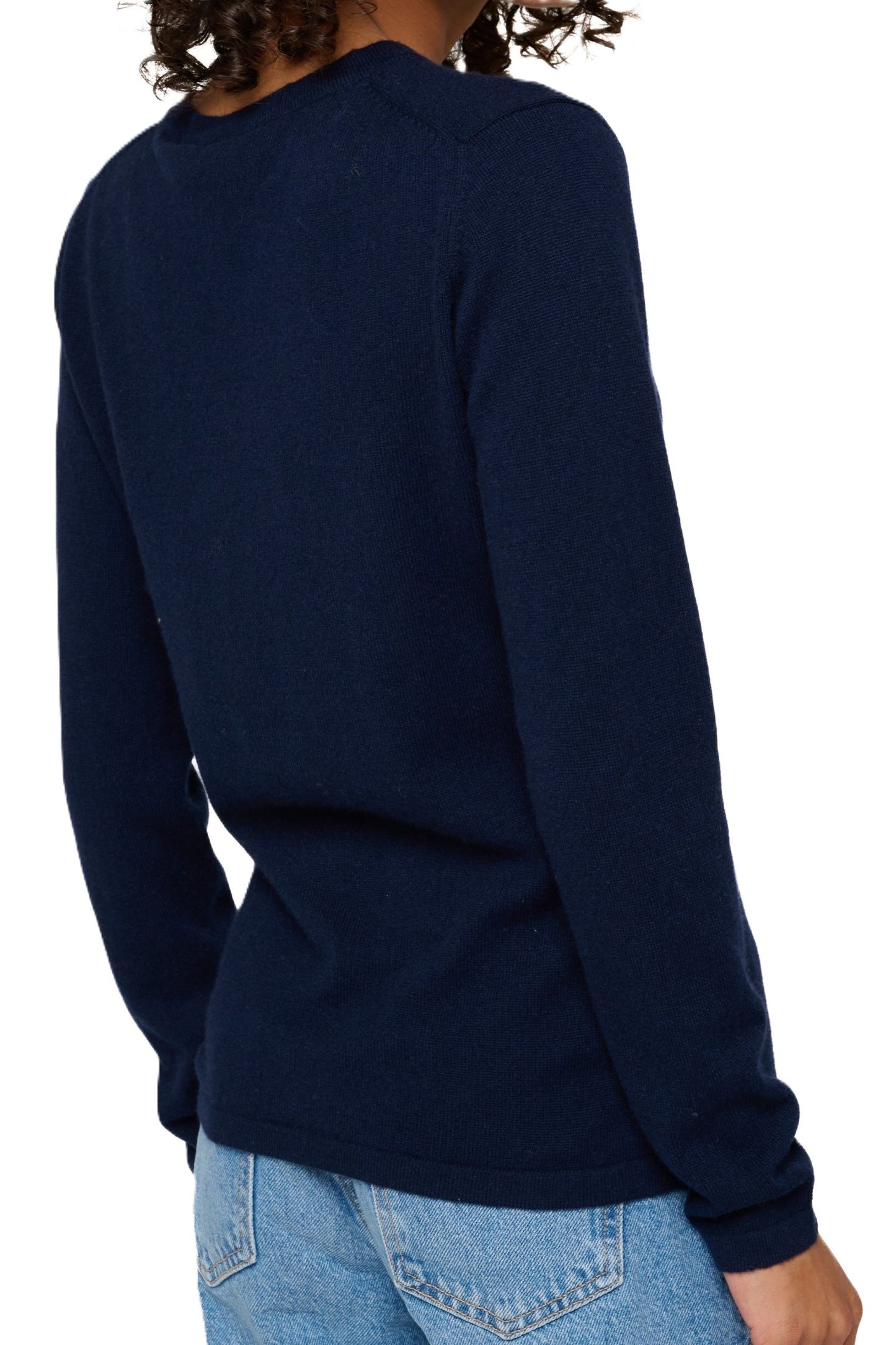 Balldiri 100% Kaschmir Damen V-Pullover 2-fädig