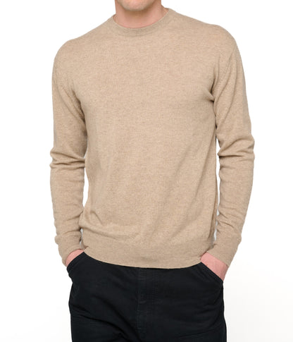 Balldiri 100% Kaschmir Herren Pullover Rundhals 2-fädig