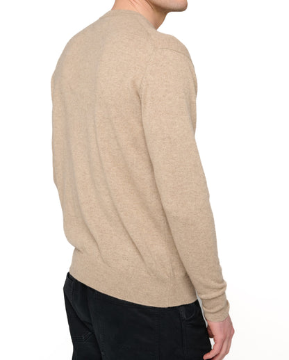 Balldiri 100% Kaschmir Herren Pullover Rundhals 2-fädig