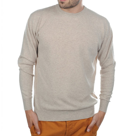Balldiri 100% Kaschmir Herren Pullover Rundhals 2-fädig