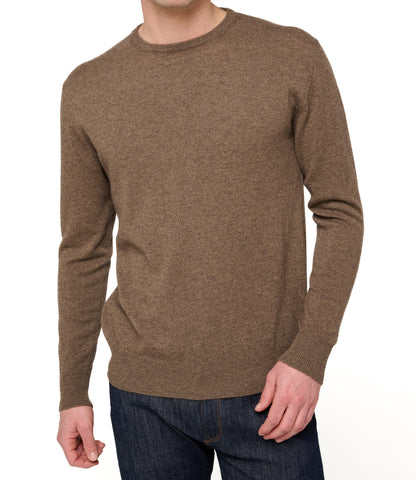 Balldiri 100% Kaschmir Herren Pullover Rundhals 2-fädig