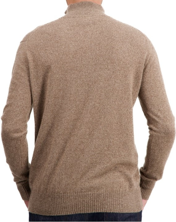 Balldiri Premium Kaschmir Herren Langarm Pullover Troyer 2-fädig