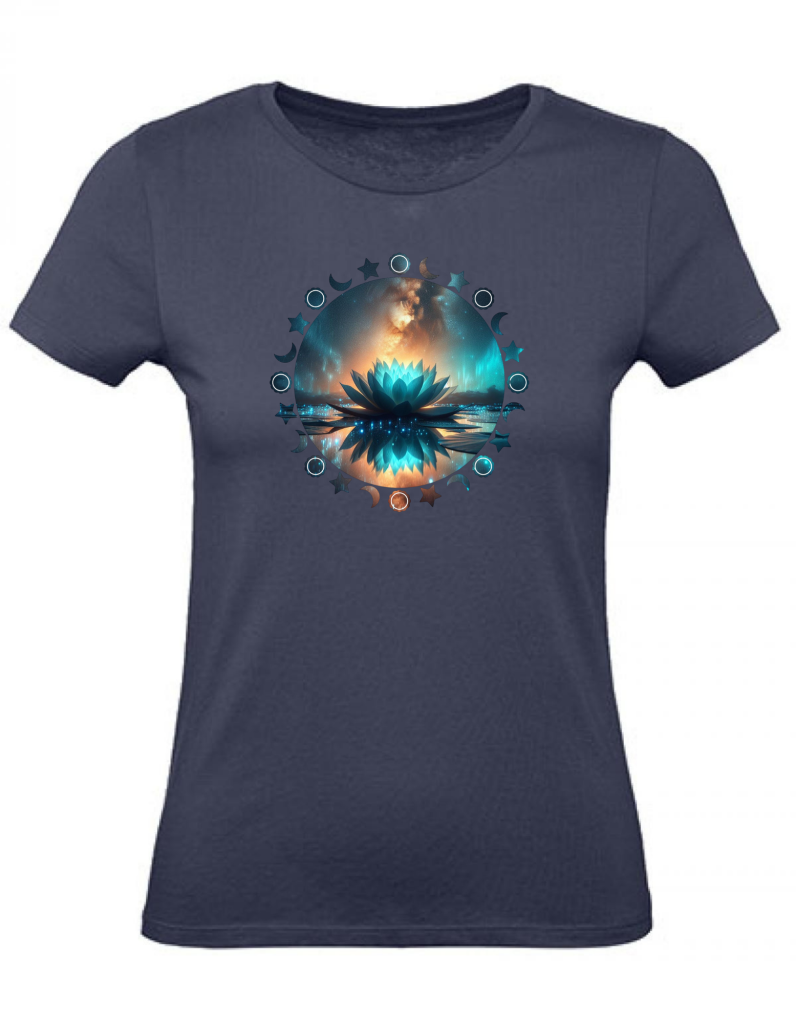 T-Shirt Damen Yoga Wellness Lotusblume XS bis 2XL