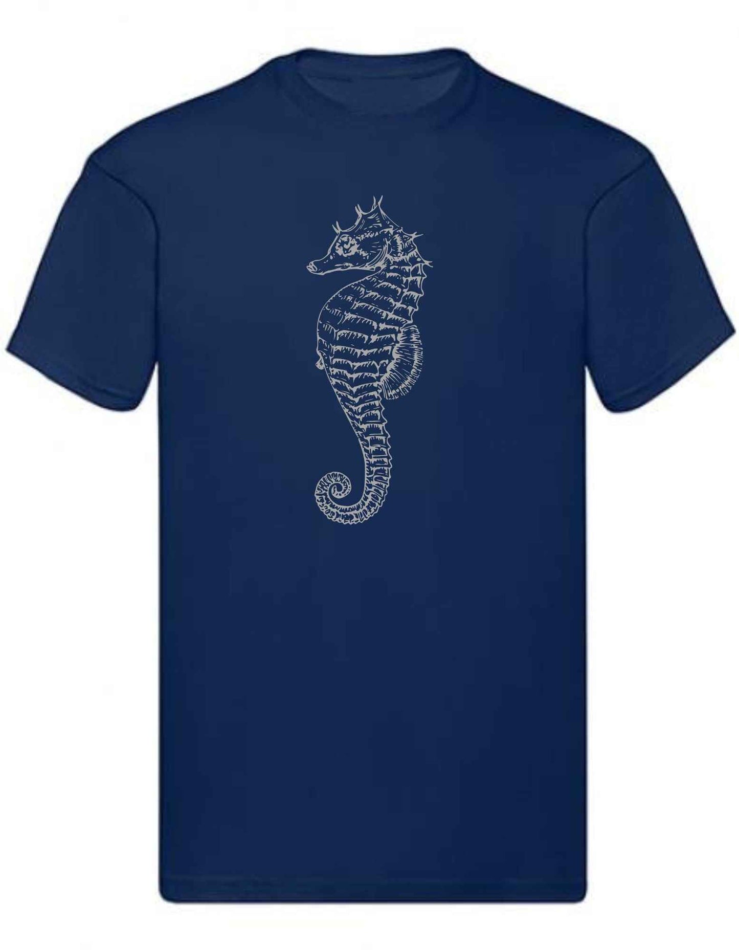 Balldiri T-Shirt Herren graues Seepferdchen S bis 5XL
