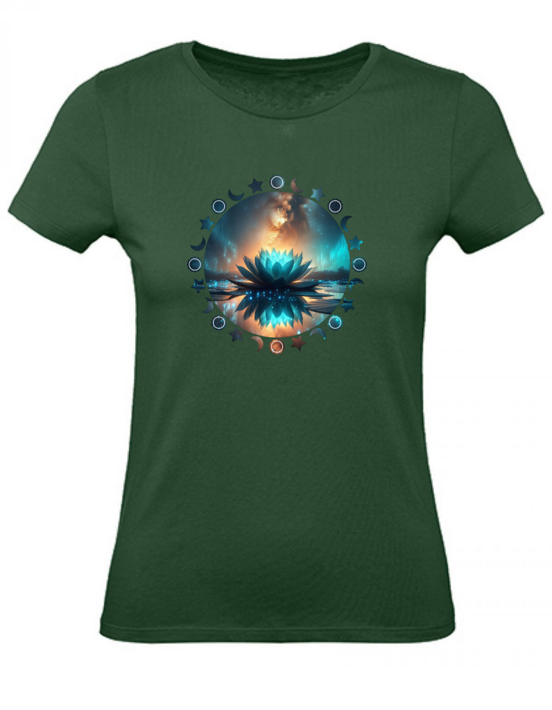 T-Shirt Damen Yoga Wellness Lotusblume XS bis 2XL