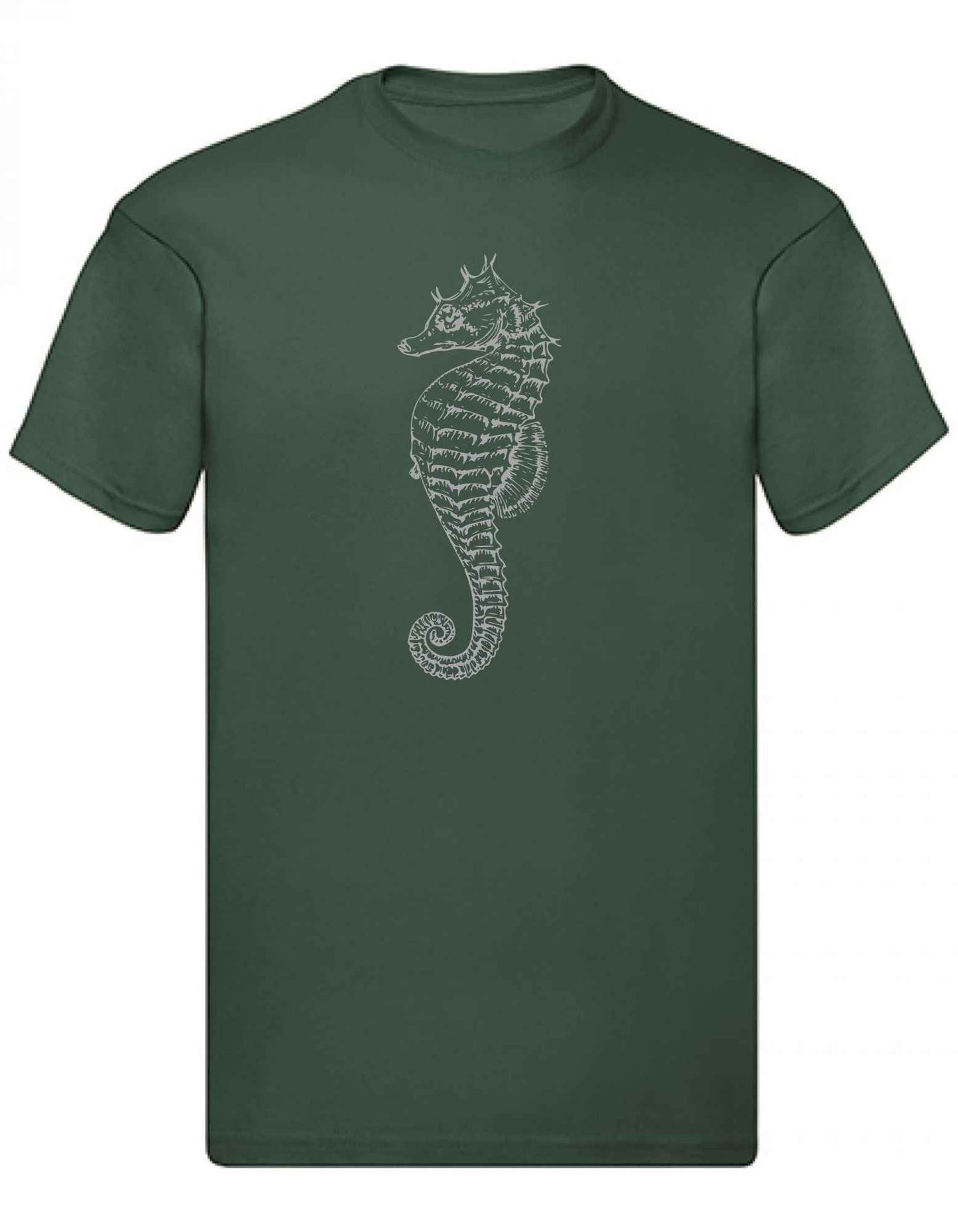 Balldiri T-Shirt Herren graues Seepferdchen S bis 5XL