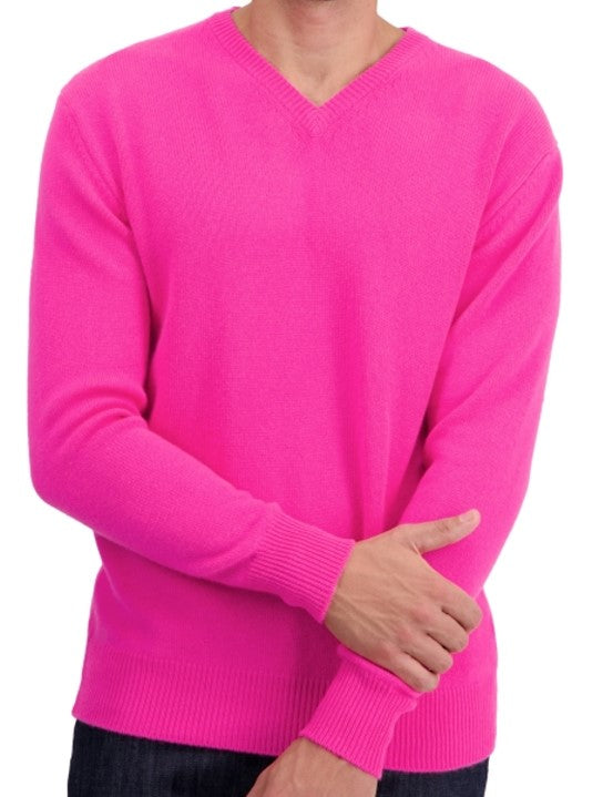 Balldiri 100% Kaschmir Herren V-Pullover 4-fädig