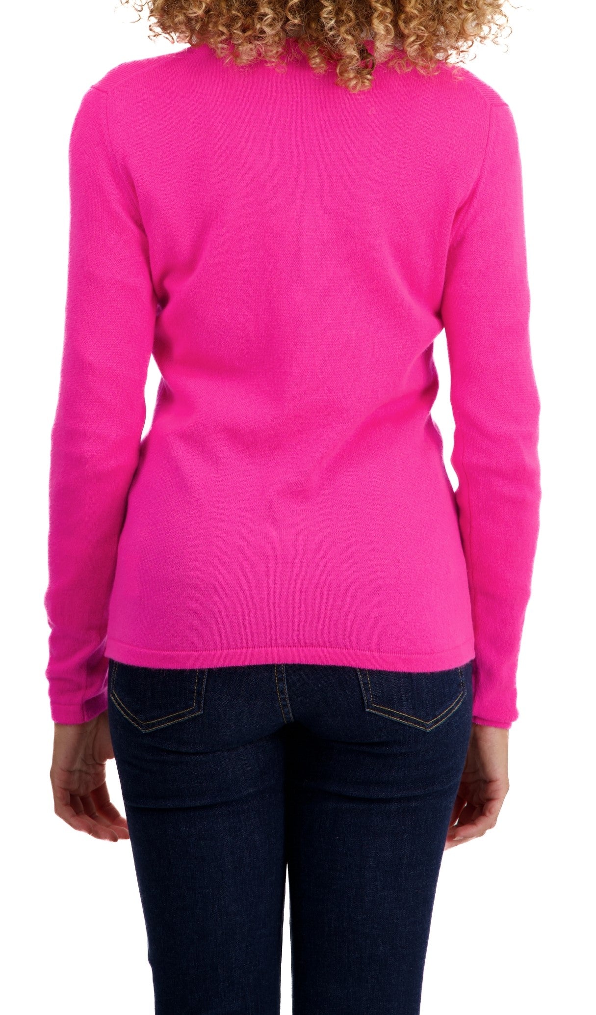 Balldiri 100% Kaschmir Damen V-Pullover 2-fädig