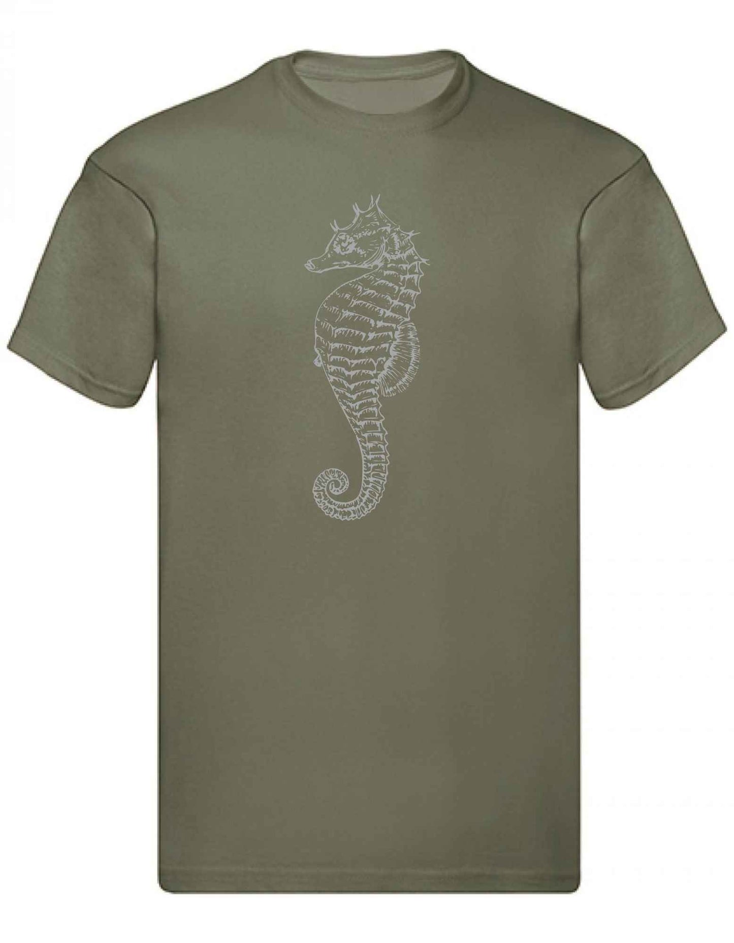 Balldiri T-Shirt Herren graues Seepferdchen S bis 5XL