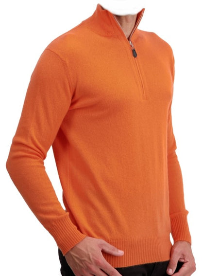 Balldiri Premium Kaschmir Herren Langarm Pullover Troyer 2-fädig