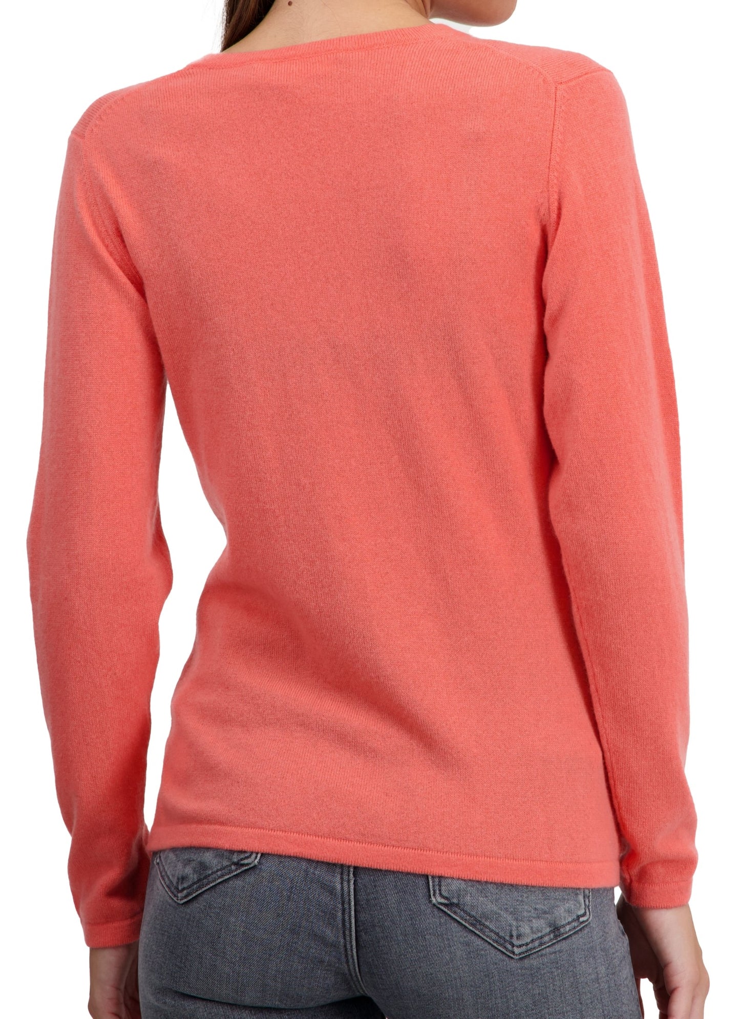 Balldiri 100% Kaschmir Damen V-Pullover 2-fädig