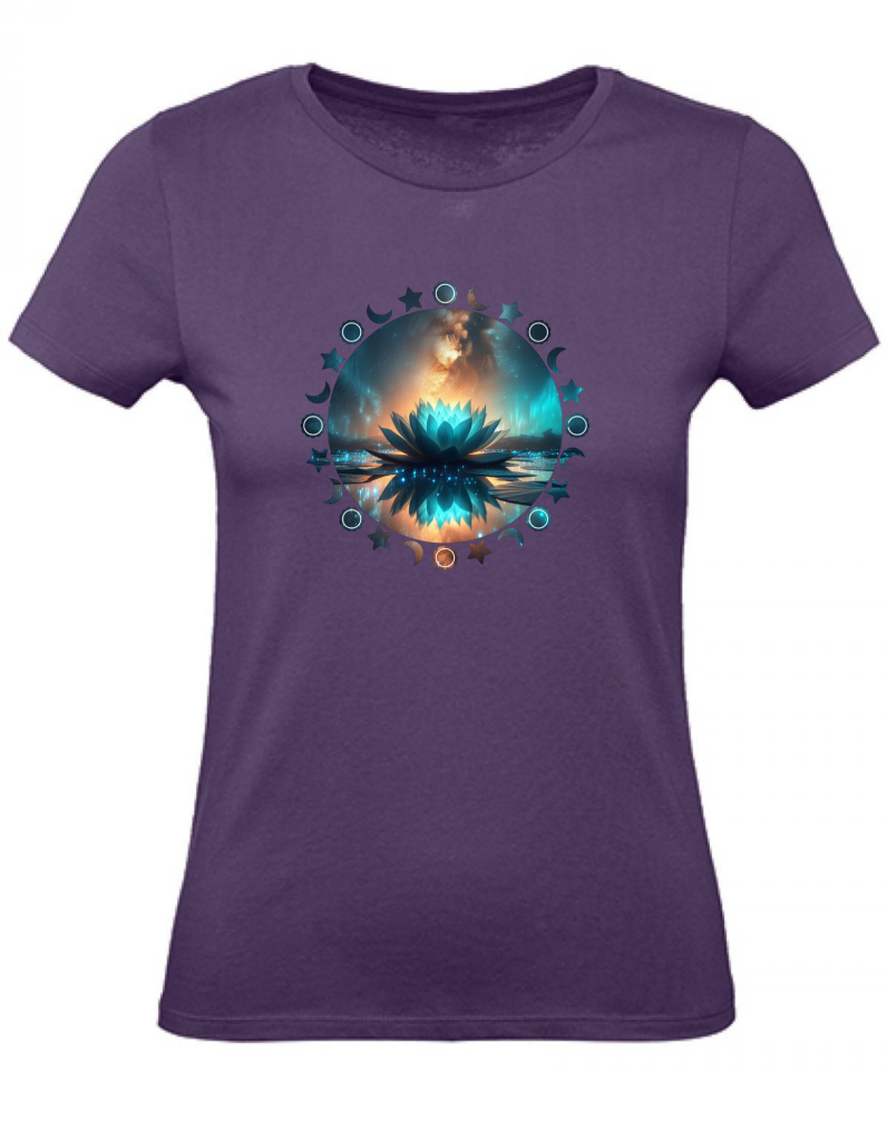 T-Shirt Damen Yoga Wellness Lotusblume XS bis 2XL