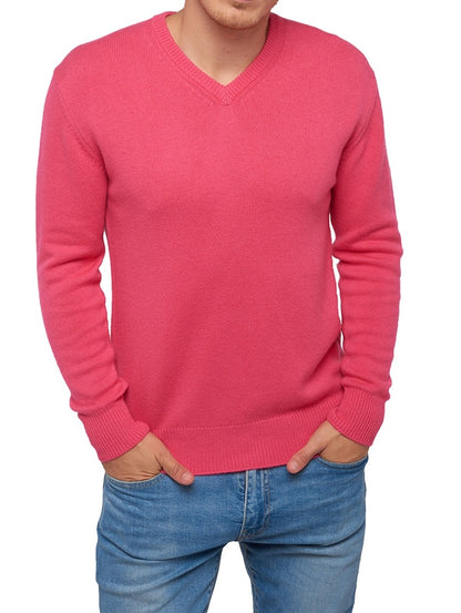 Balldiri 100% Kaschmir Herren V-Pullover 4-fädig